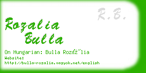 rozalia bulla business card